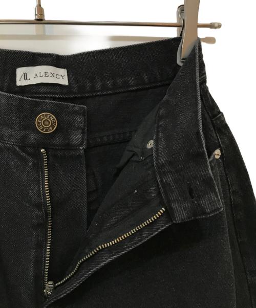 ALENCY（アレンシー）ALENCY (アレンシー) ダメージ加工ワイドデニムパンツ ブラック サイズ:Sの古着・服飾アイテム