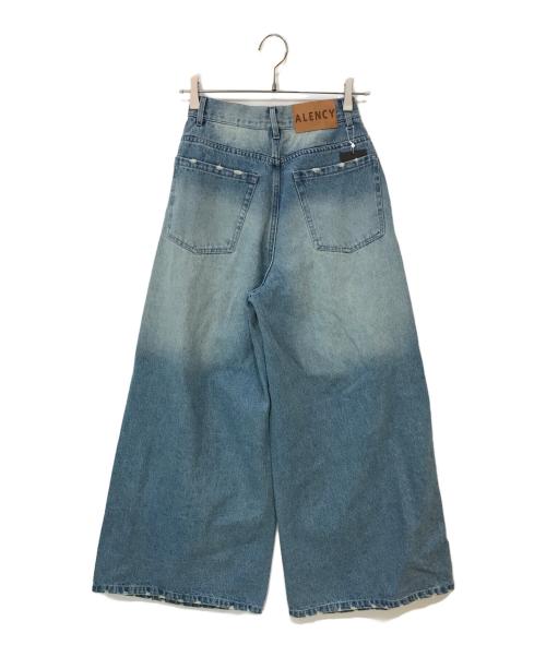 ALENCY（アレンシー）ALENCY (アレンシー) ダメージ加工ワイドデニムパンツ インディゴ サイズ:Sの古着・服飾アイテム