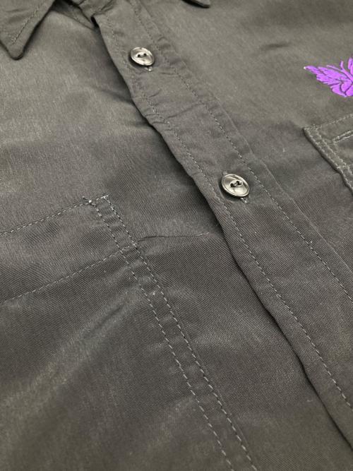 Needles（ニードルズ）Needles (ニードルズ) S/S Work Shirt - Poly Cloth ブラック サイズ:Mの古着・服飾アイテム