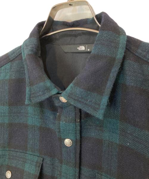 THE NORTH FACE（ザ ノース フェイス）THE NORTH FACE (ザ ノース フェイス) Brushwood Wool Shirt(ラッシュウッドウールシャツ) ブラック サイズ:Mの古着・服飾アイテム
