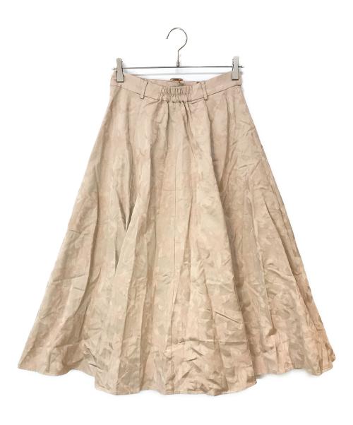 Tnewties（トゥエンティーズ）Tnewties (トゥエンティーズ) ベルト付属ハイウエストフレアスカート ベージュ サイズ:Lの古着・服飾アイテム