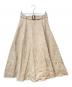 Tnewties（トゥエンティーズ）の古着「ベルト付属ハイウエストフレアスカート」｜ベージュ