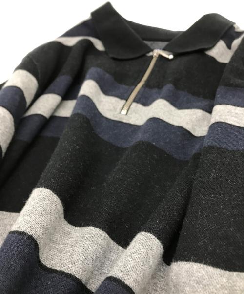 Noah（ノア）Noah (ノア) ハーフジップラガーシャツ グレー サイズ:Lの古着・服飾アイテム