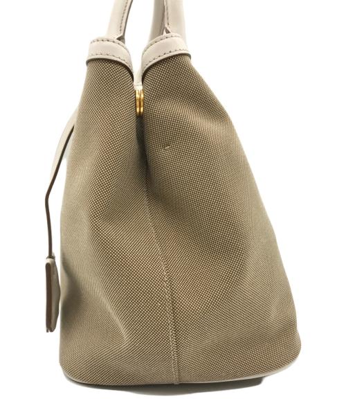PRADA（プラダ）PRADA (プラダ) ロゴジャガード 2WAYショルダーバッグ ベージュ サイズ:-の古着・服飾アイテム