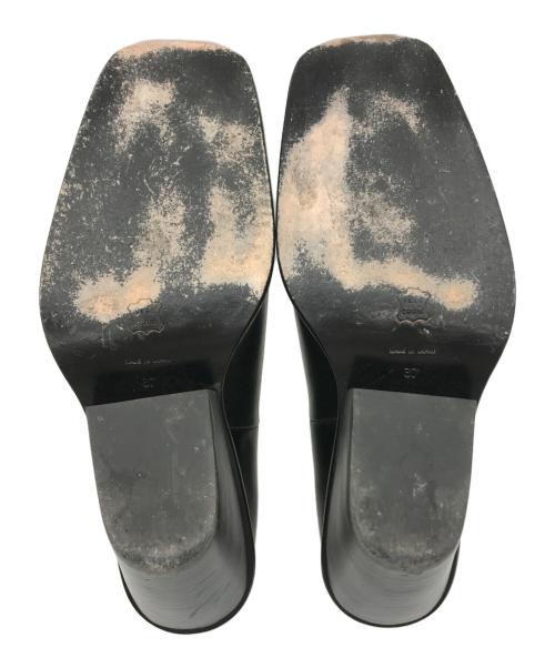 UNTISHOLD（アンチショルド）UNTISHOLD (アンチショルド) Naty Leather Narrow スクエアトゥーパンプス ブラック サイズ:37の古着・服飾アイテム