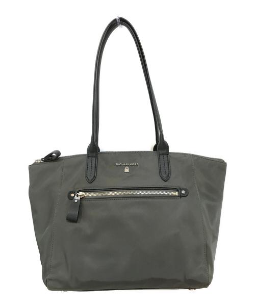 MICHAEL KORS（マイケル・コース）MICHAEL KORS (マイケルコース) NYLON KELSEY MD TZ TOTEバッグ カーキ サイズ:-の古着・服飾アイテム