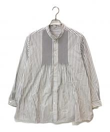 KUON（クオン）の古着「Reversible Pleated Shirt」｜ホワイト×グレー