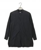 COMOLIコモリ）の古着「21SS BAND COLLAR SHIRT」｜ブラック