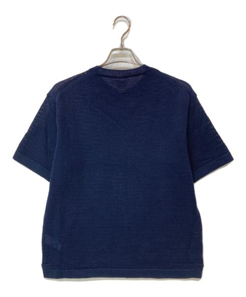 BATONER（バトナ―）BATONER (バトナ―) men SUMMER KNIT CREW NECK SHORT SLEEVE ネイビー サイズ:2の古着・服飾アイテム