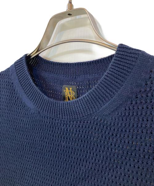 BATONER（バトナ―）BATONER (バトナ―) men SUMMER KNIT CREW NECK SHORT SLEEVE ネイビー サイズ:2の古着・服飾アイテム
