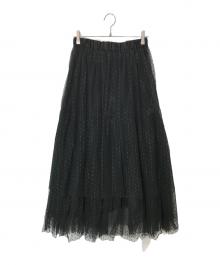 1er Arrondissement（プルミエ アロンディスモン）の古着「ドットチュールスカート」｜ブラック