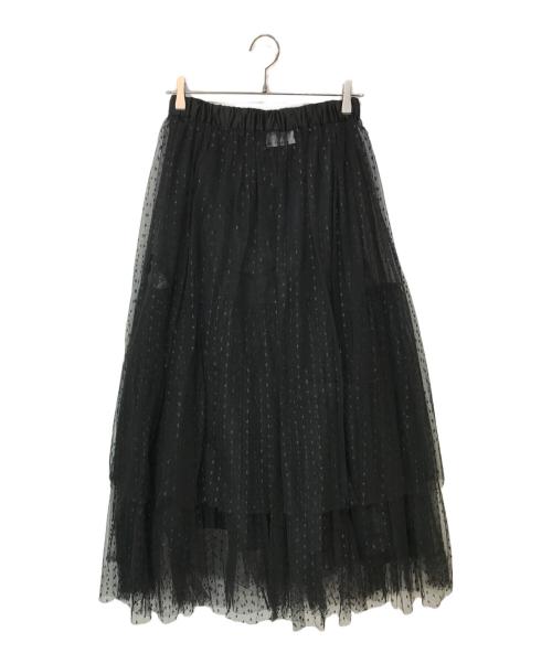1er Arrondissement（プルミエ アロンディスモン）1er Arrondissement (プルミエ アロンディスモン) ドットチュールスカート ブラック サイズ:38の古着・服飾アイテム