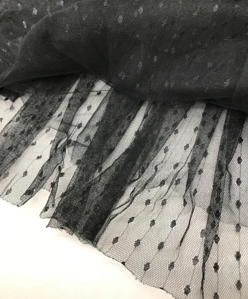 1er Arrondissement（プルミエ アロンディスモン）1er Arrondissement (プルミエ アロンディスモン) ドットチュールスカート ブラック サイズ:38の古着・服飾アイテム