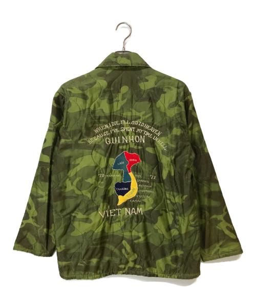 古着ジャケット（フルギジャケット）古着ジャケット (フルギジャケット) QUINHON VIETNAM スーベニア ベトジャン カーキ サイズ:-の古着・服飾アイテム