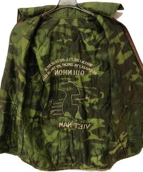 古着ジャケット（フルギジャケット）古着ジャケット (フルギジャケット) QUINHON VIETNAM スーベニア ベトジャン カーキ サイズ:-の古着・服飾アイテム