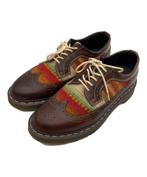 Dr.Martens（ドクターマーチン）Dr.Martens (ドクターマーチン) PENDLETON (ペンドルトン) 5ホール ウィングチップシューズ ブラウン サイズ:UK6の古着・服飾アイテム