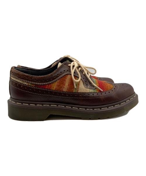 Dr.Martens（ドクターマーチン）Dr.Martens (ドクターマーチン) PENDLETON (ペンドルトン) 5ホール ウィングチップシューズ ブラウン サイズ:UK6の古着・服飾アイテム