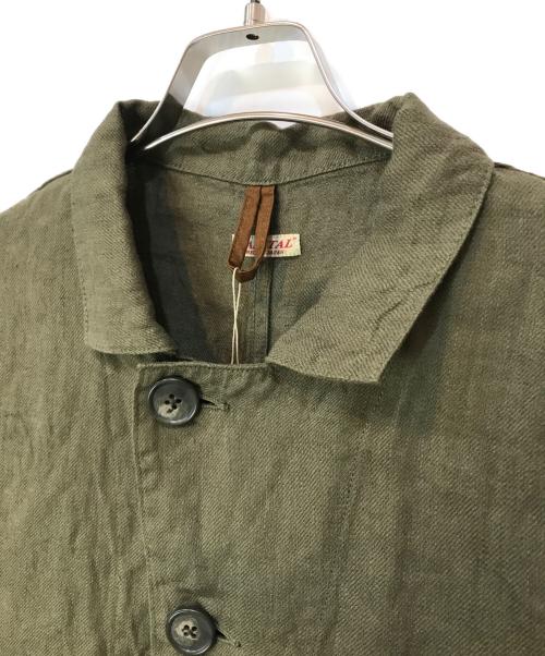 KAPITAL（キャピタル）KAPITAL (キャピタル) リネンチノクロス×ギャバリンゴマンカバーオール カーキ サイズ:5の古着・服飾アイテム