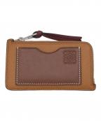 LOEWEロエベ）の古着「コインカードホルダー（ソフトグレインカーフ）」｜ブラウン