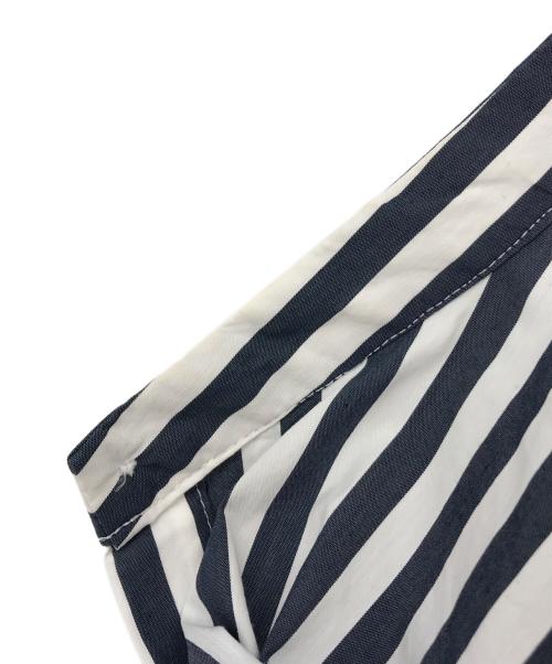 oll（オール）oll (オール) seeline dress ストライプロングシャツワンピース ホワイト×ネイビー サイズ:02の古着・服飾アイテム