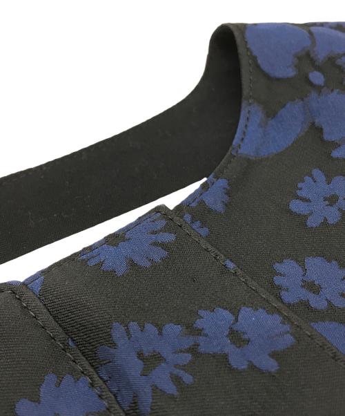 LE CIEL BLEU（ルシェルブルー）LE CIEL BLEU (ルシェルブルー) Flower Jacquard Dress ブラック×ブルー サイズ:38の古着・服飾アイテム