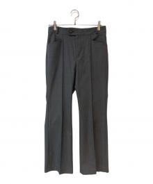 ERNEST W.BAKER（アーネストダブルベーカー）の古着「ダブルフレアスラックス」｜グレー