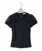 RED VALENTINOレッドヴァレンティノ）の古着「半袖ブラウス」｜ブラック