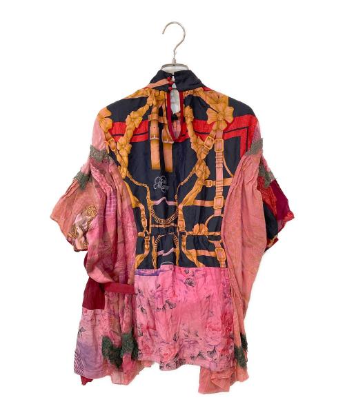 sacai（サカイ）sacai (サカイ) 17SS 再構築プルオーバーブラウス レッド サイズ:不明の古着・服飾アイテム