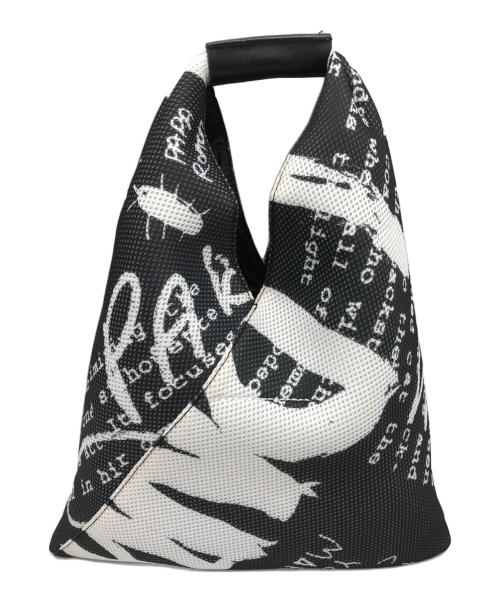 MM6 Maison Margiela（エムエムシックスメゾンマルジェラ）MM6 Maison Margiela (エムエムシックス メゾンマルジェラ) JAPANESE SMALL BAG IN PRINTED MESH バッグ ホワイト×ブラック サイズ:-の古着・服飾アイテム