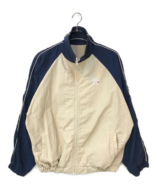 9090（9090）9090 (9090) Ninety ナイロンセットアップ ネイビー×ベージュ サイズ:Lの古着・服飾アイテム