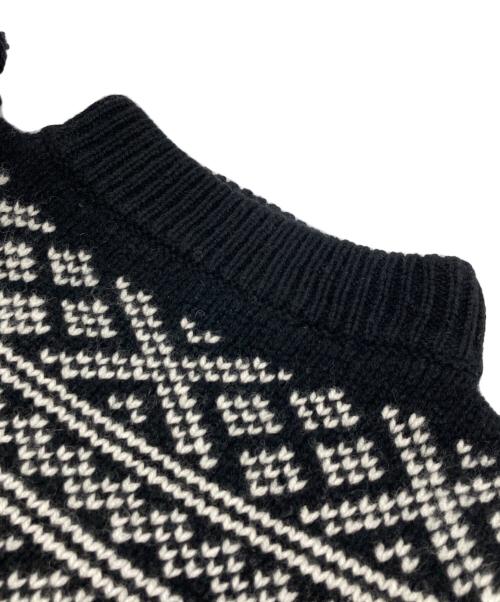 HYKE（ハイク）HYKE (ハイク) NORDIC FRINGE SWEATER ブラック サイズ:FREEの古着・服飾アイテム