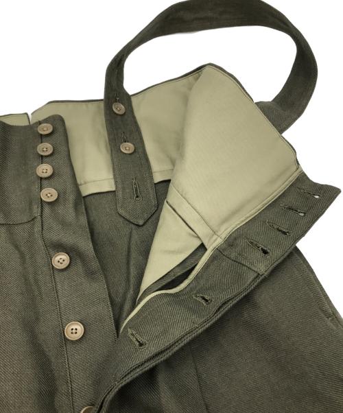 HAVERSACK（ハバーサック）HAVERSACK (ハバーサック) リネンジャンプスーツ グリーンの古着・服飾アイテム