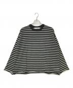 L'appartementアパルトモン）の古着「Border Sheer Knit」｜ブラック×ホワイト