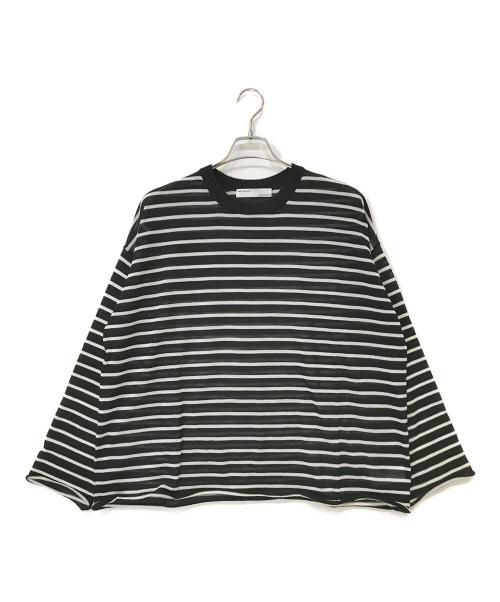 L'appartement（アパルトモン）L'appartement (アパルトモン) Border Sheer Knit ブラック×ホワイト サイズ:-の古着・服飾アイテム