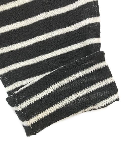 L'appartement（アパルトモン）L'appartement (アパルトモン) Border Sheer Knit ブラック×ホワイト サイズ:-の古着・服飾アイテム