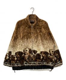 Cobblestone Canyon（カーバルストーンキャニオン）の古着「アニマル柄フリースジャケット」｜ブラウン