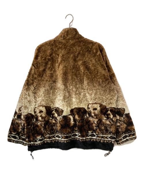 Cobblestone Canyon（カーバルストーンキャニオン）Cobblestone Canyon (カーバルストーンキャニオン) アニマル柄フリースジャケット ブラウン サイズ:XXLの古着・服飾アイテム