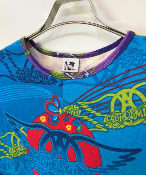 giant（ジャイアント）giant (ジャイアント) AEROSMITH プリントカットソー ブルー サイズ:M/Lの古着・服飾アイテム