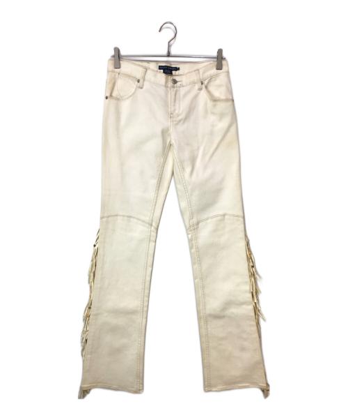 RALPH LAUREN（ラルフローレン）RALPH LAUREN (ラルフローレン) フリンジパンツ ホワイト サイズ:27の古着・服飾アイテム