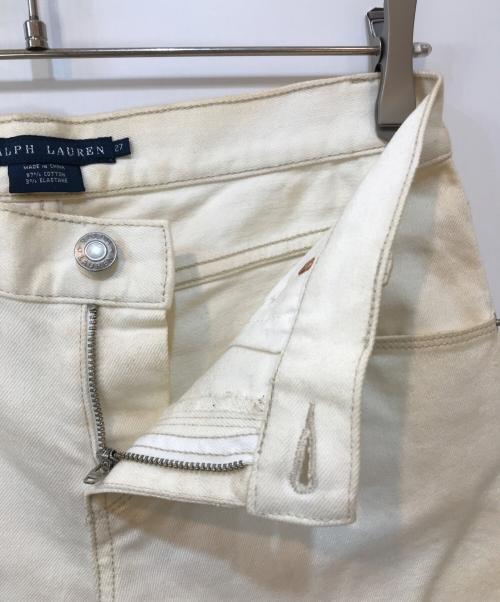 RALPH LAUREN（ラルフローレン）RALPH LAUREN (ラルフローレン) フリンジパンツ ホワイト サイズ:27の古着・服飾アイテム