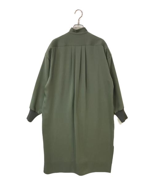 HYKE（ハイク）HYKE (ハイク) バンドカラープルオーバーワンピース グリーン サイズ:1の古着・服飾アイテム