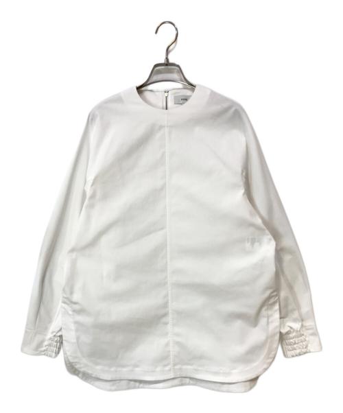 HYKE（ハイク）HYKE (ハイク) TASLAN TWILL TOP プルオーバーブラウス ホワイト サイズ:1の古着・服飾アイテム