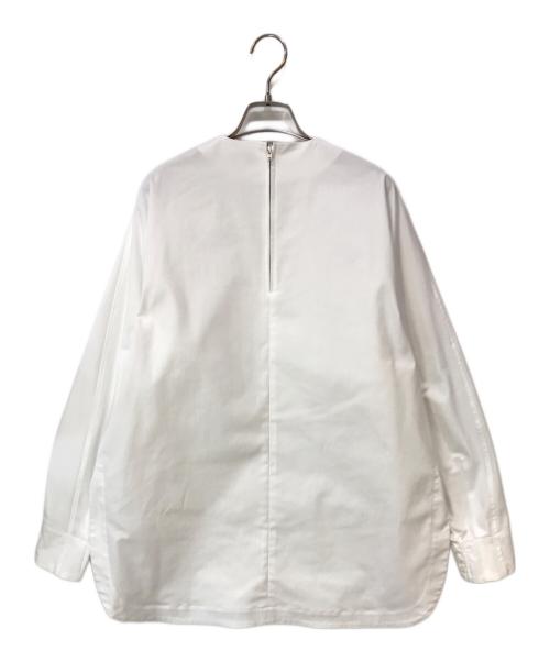 HYKE（ハイク）HYKE (ハイク) TASLAN TWILL TOP プルオーバーブラウス ホワイト サイズ:1の古着・服飾アイテム
