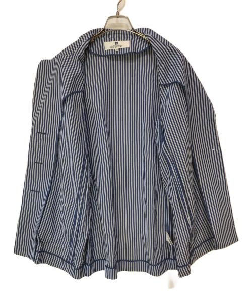 GIVENCHY GLAMOUR（ジバンシーグラマー）GIVENCHY GLAMOUR (ジバンシーグラマー) オールド テーラードジャケット ブルー×ホワイト サイズ:42の古着・服飾アイテム