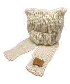 Vivienne Westwoodヴィヴィアンウエストウッド）の古着「キャットイヤーフラップニットニット帽」｜ホワイト