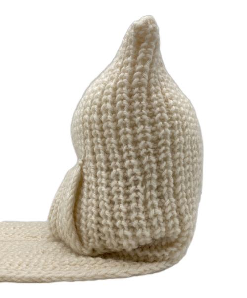 Vivienne Westwood（ヴィヴィアンウエストウッド）Vivienne Westwood (ヴィヴィアンウエストウッド) キャットイヤーフラップニットニット帽 ホワイト サイズ:-の古着・服飾アイテム