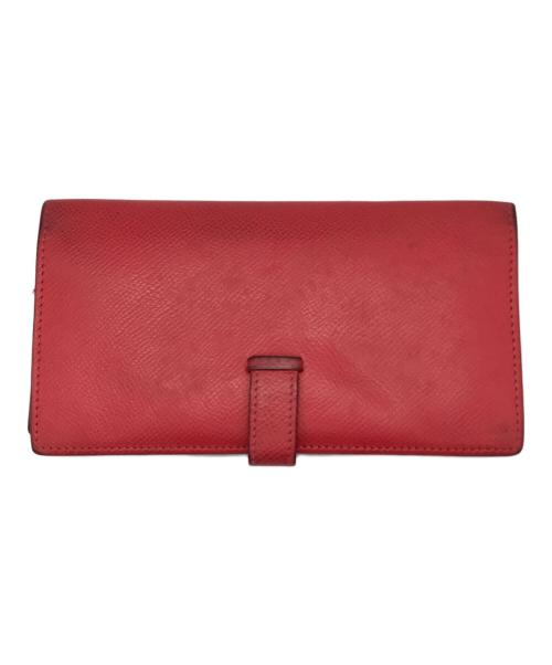 HERMES（エルメス）HERMES (エルメス) ベアン 長財布 レッド サイズ:-の古着・服飾アイテム