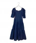CALNAMURカルナムール）の古着「ウエストシェイプデニムワンピース」｜インディゴ