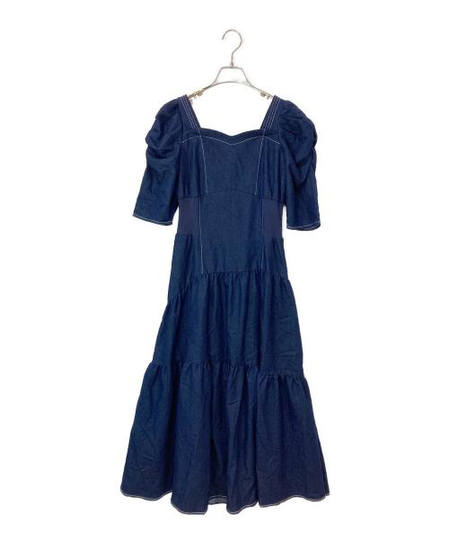 CALNAMUR（カルナムール）CALNAMUR (カルナムール) ウエストシェイプデニムワンピース インディゴ サイズ:Mの古着・服飾アイテム