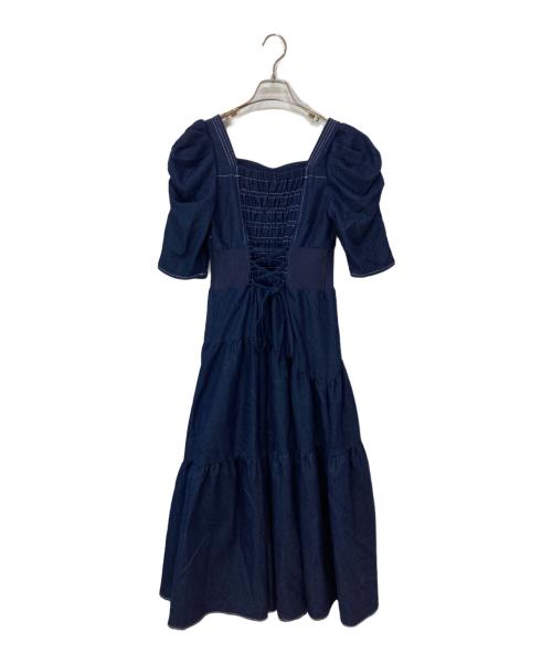 CALNAMUR（カルナムール）CALNAMUR (カルナムール) ウエストシェイプデニムワンピース インディゴ サイズ:Mの古着・服飾アイテム